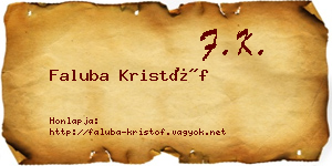 Faluba Kristóf névjegykártya